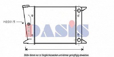 AKS DASIS 040100n -  Радиатор, охлаждение двигателя